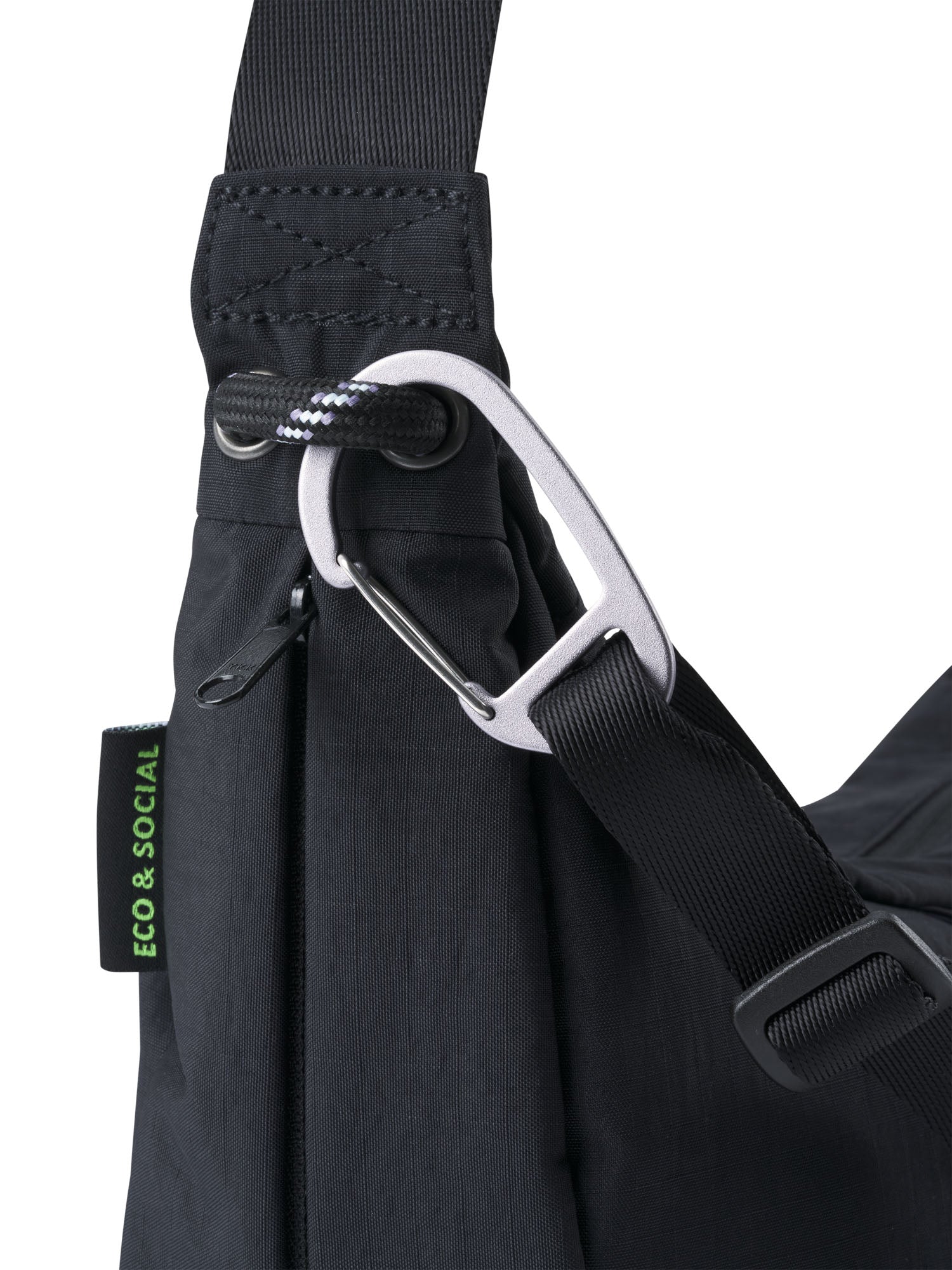 AEVOR-Bike-Sling-Bag-Black-closeup-details