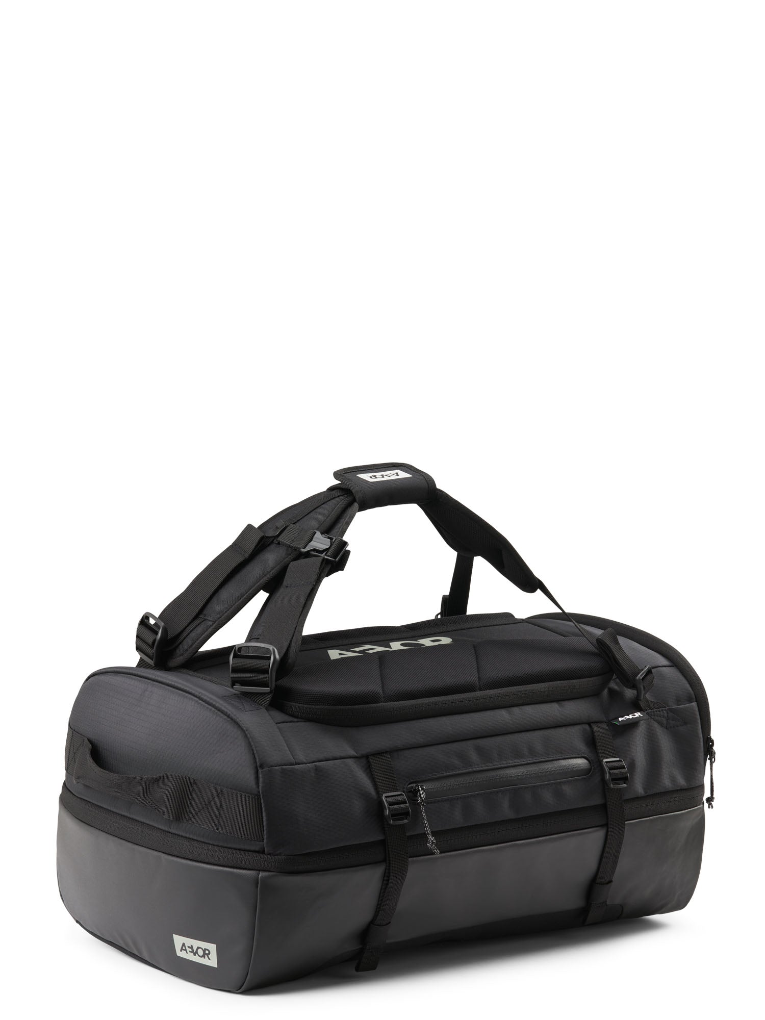 AEVOR-Duffel-Pack-Proof-Black-front