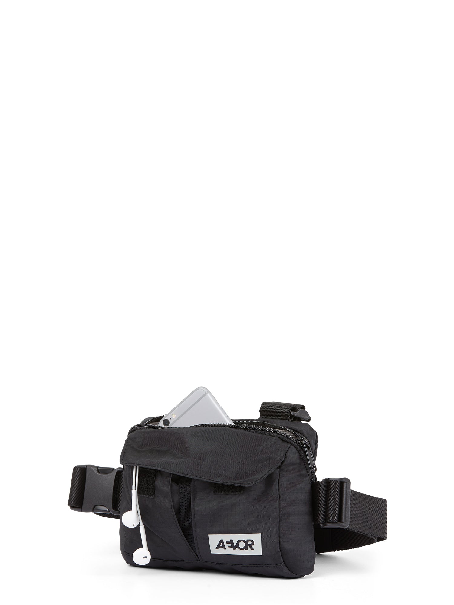 AEVOR-Front-Pack-Ripstop-Black-front-details