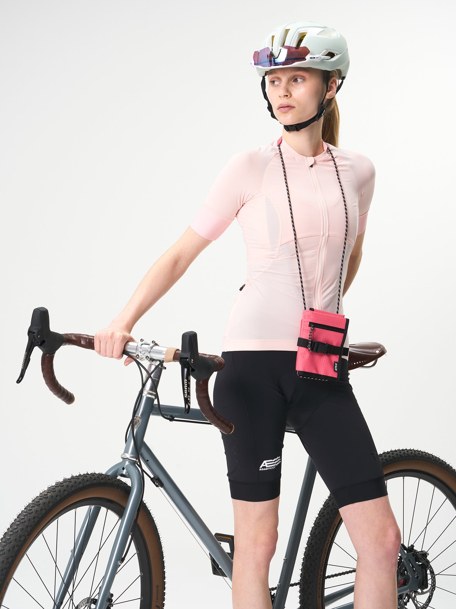 AEVOR-Bike-Saddle-Bag-Proof-Pink-Flash-model-front