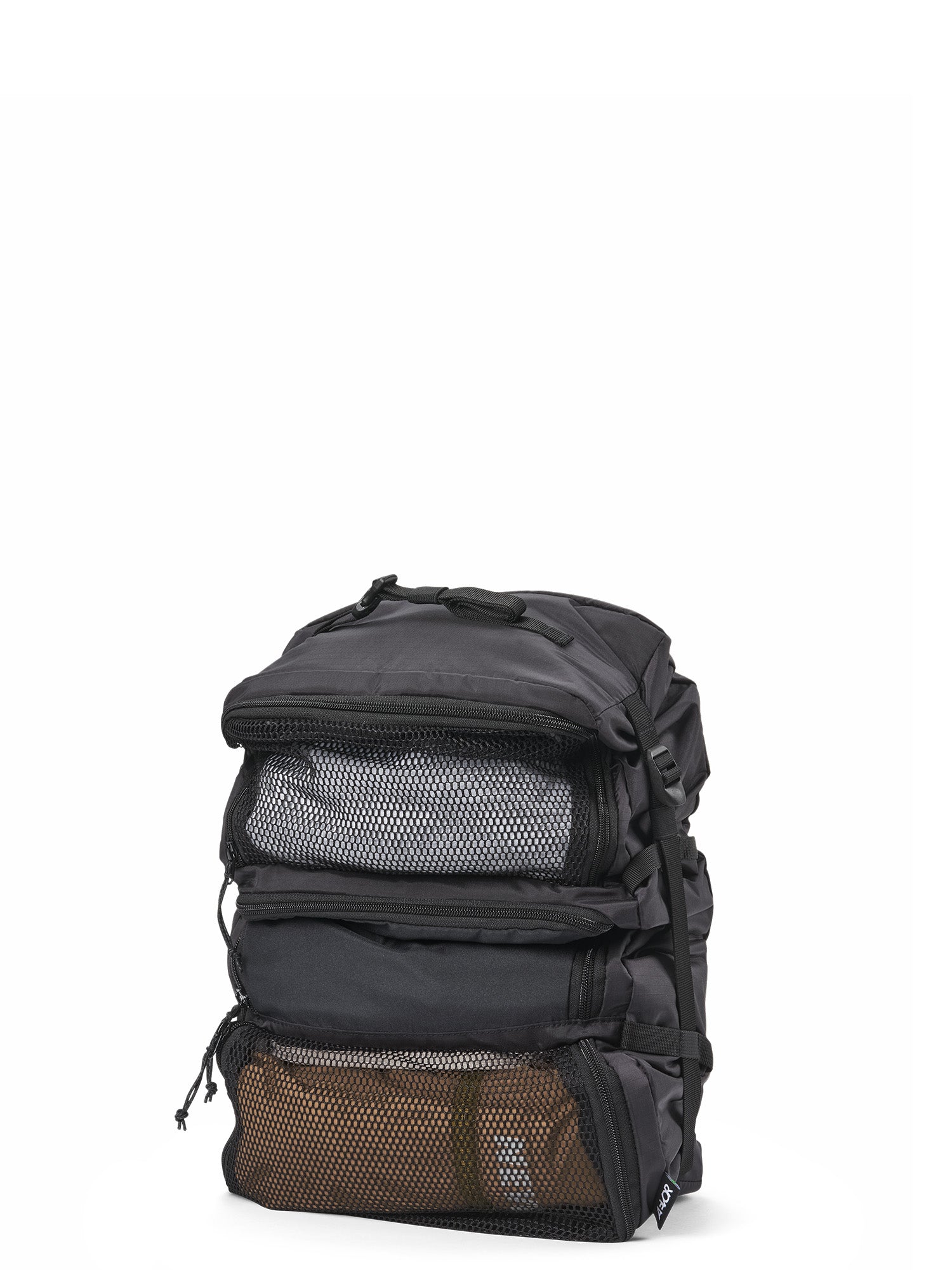 AEVOR-Travel-Trunk-Ripstop-Black-front-details