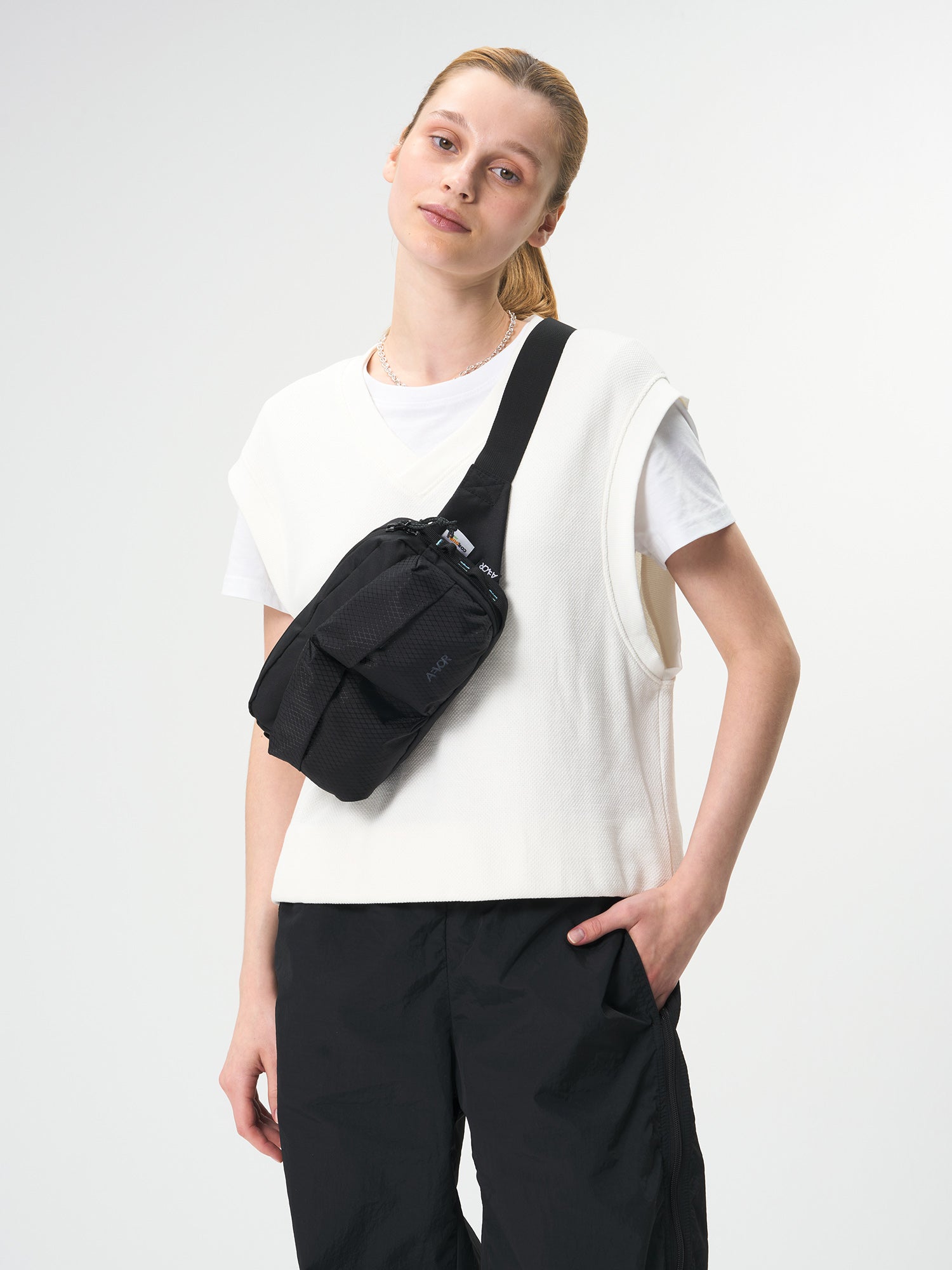 AEVOR-UT-Hip-Pack-Utility-Black-model-front