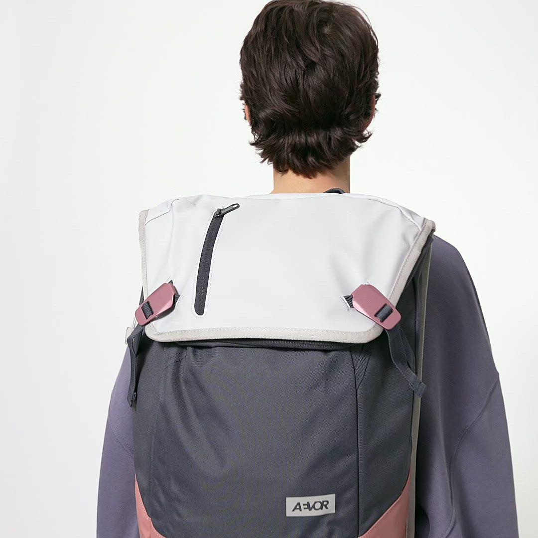 AEVOR-backpack-Daypack-Chilled-Rose-model-video