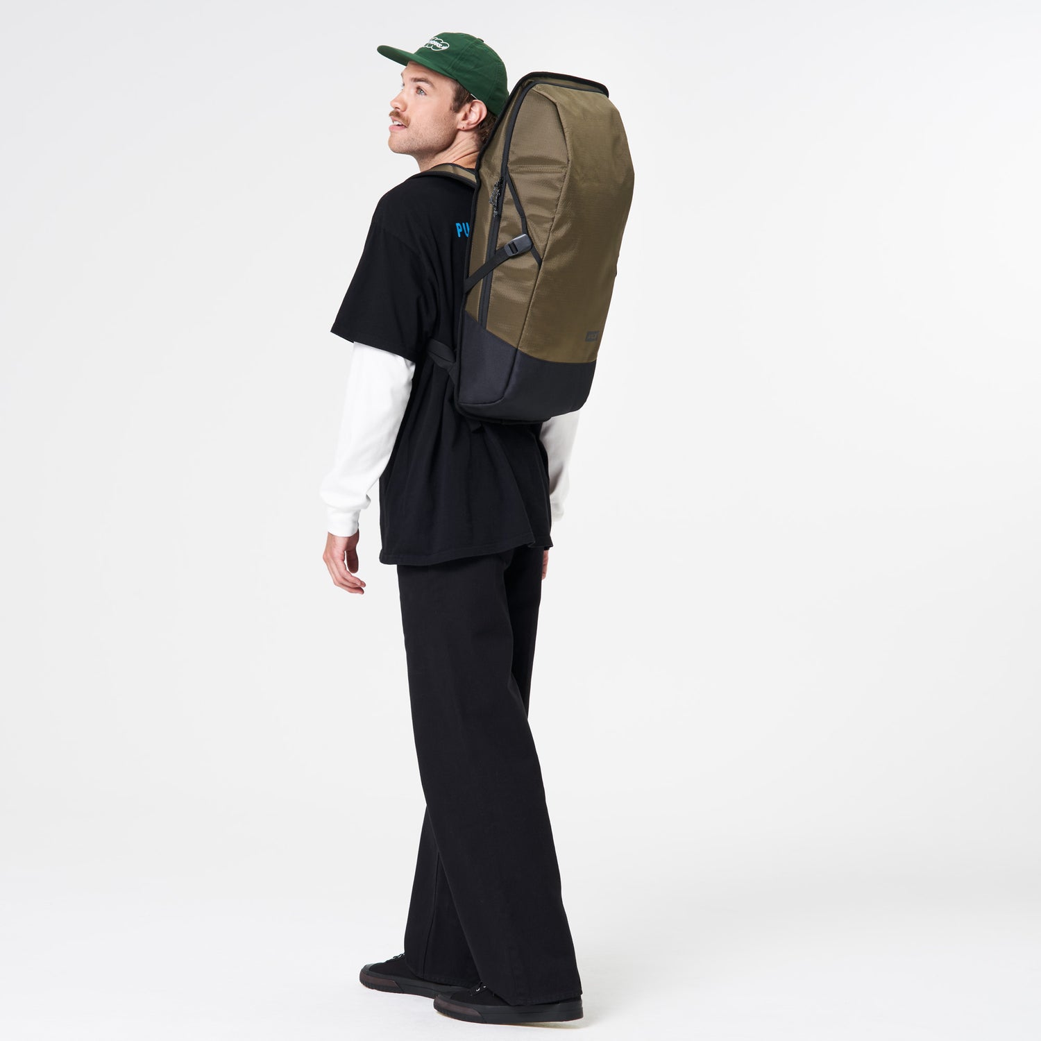 AEVOR-Daypack-Proof-Olive-Gold-model-back