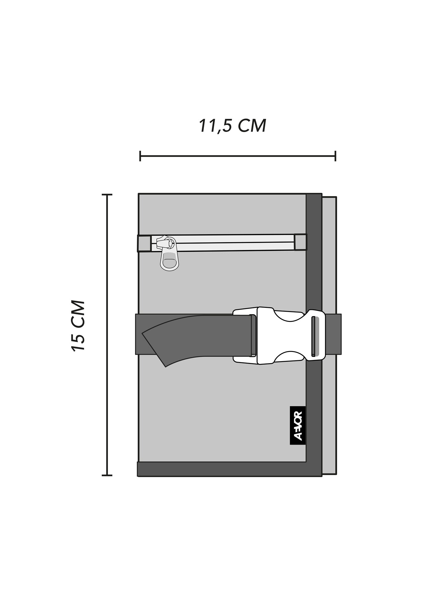 AEVOR-Bike-Saddle-Bag-Proof-Black-measurements
