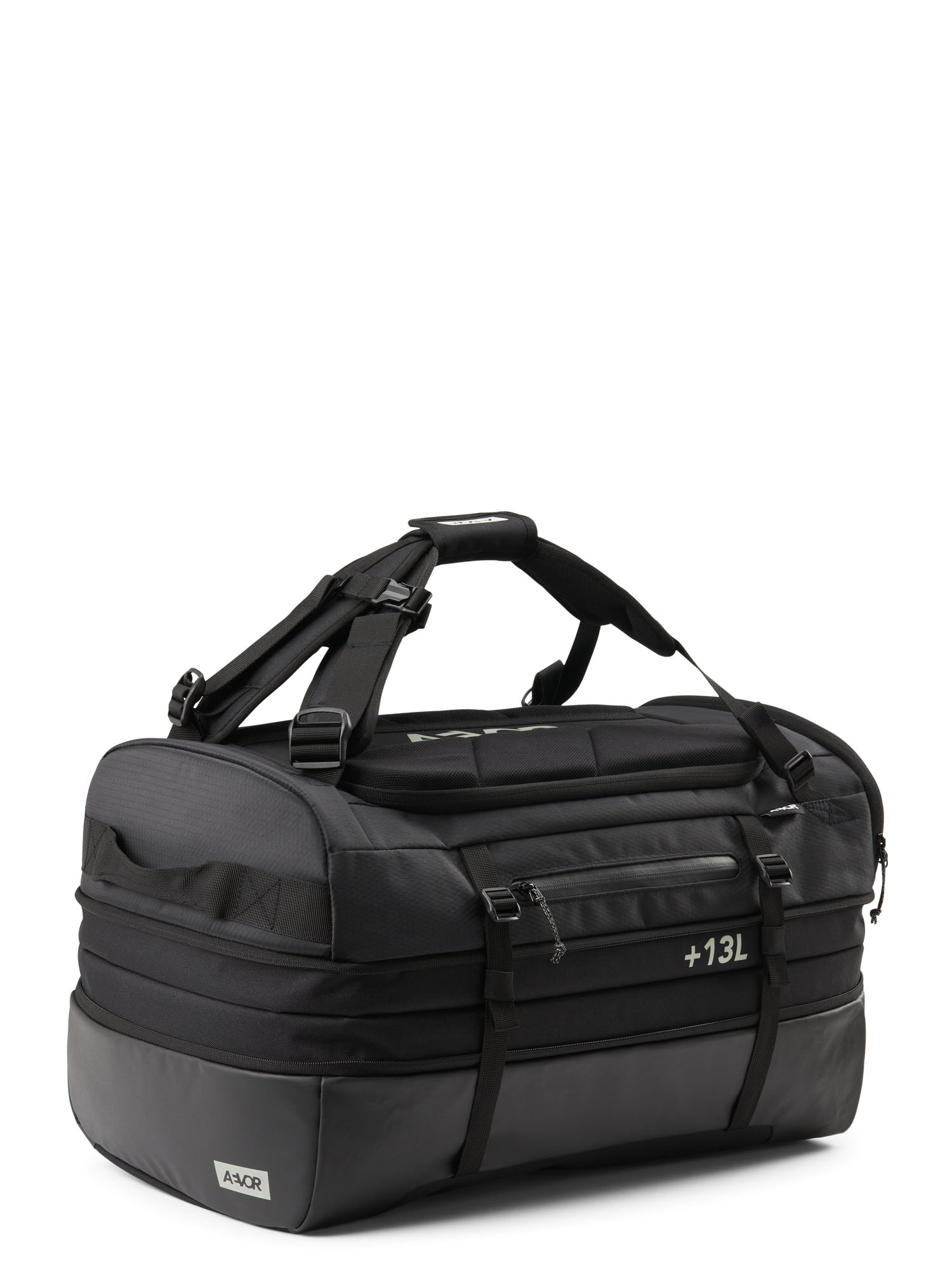 AEVOR-Duffel-Pack-Proof-Black-front