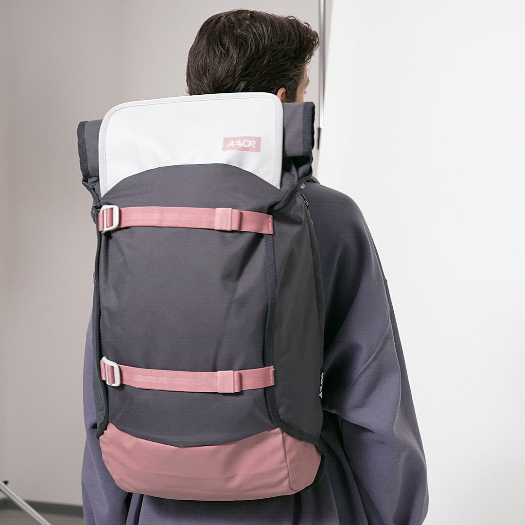 AEVOR-backpack-Trip-Pack-Chilled-Rose-model-video