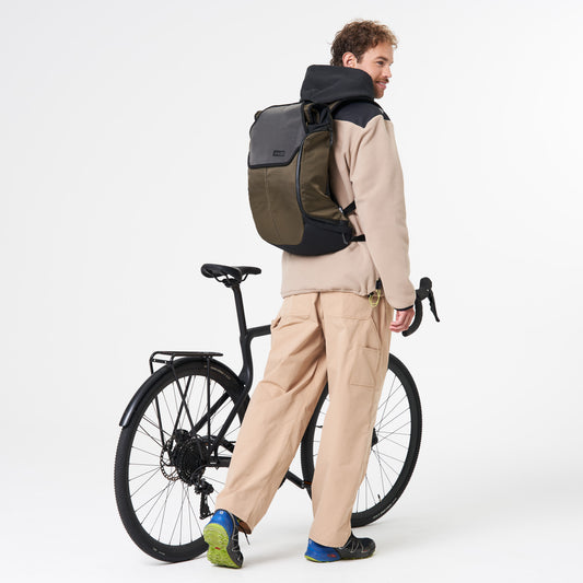 AEVOR-Bike-Pack-Proof-Olive-Gold-model-front