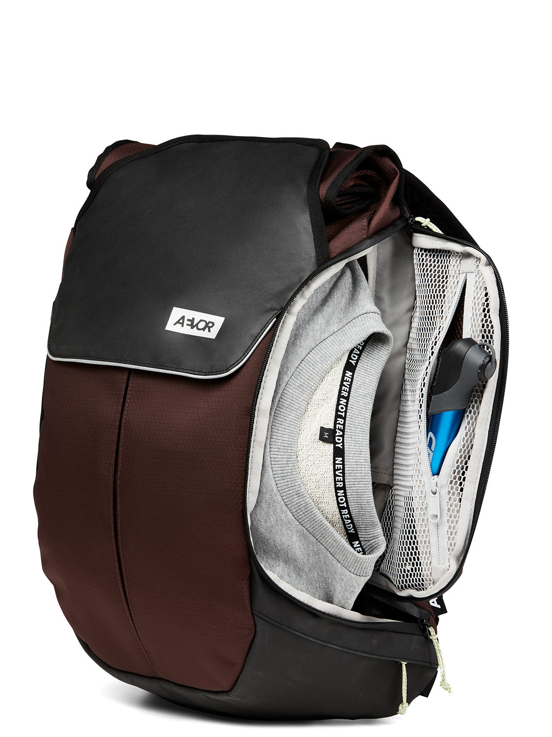 AEVOR-backpack-Bike-Pack-Proof-Maroon-open