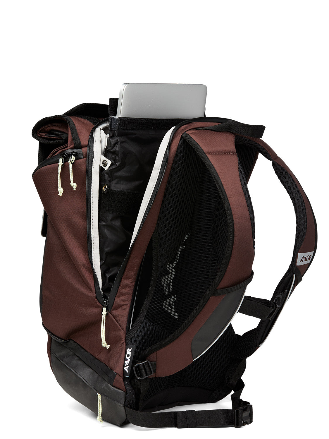 AEVOR-backpack-Bike-Pack-Proof-Maroon-open