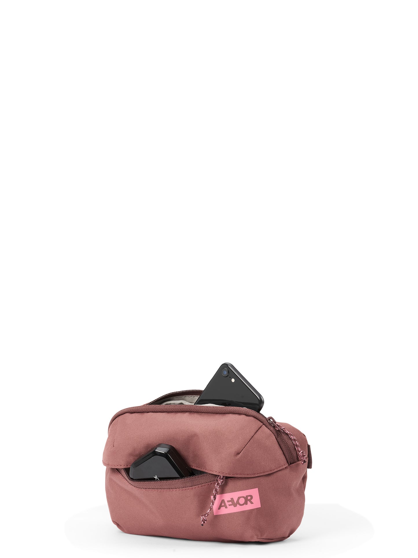 AEVOR-Hip-Bag-Ease-Raw-Ruby-front-details