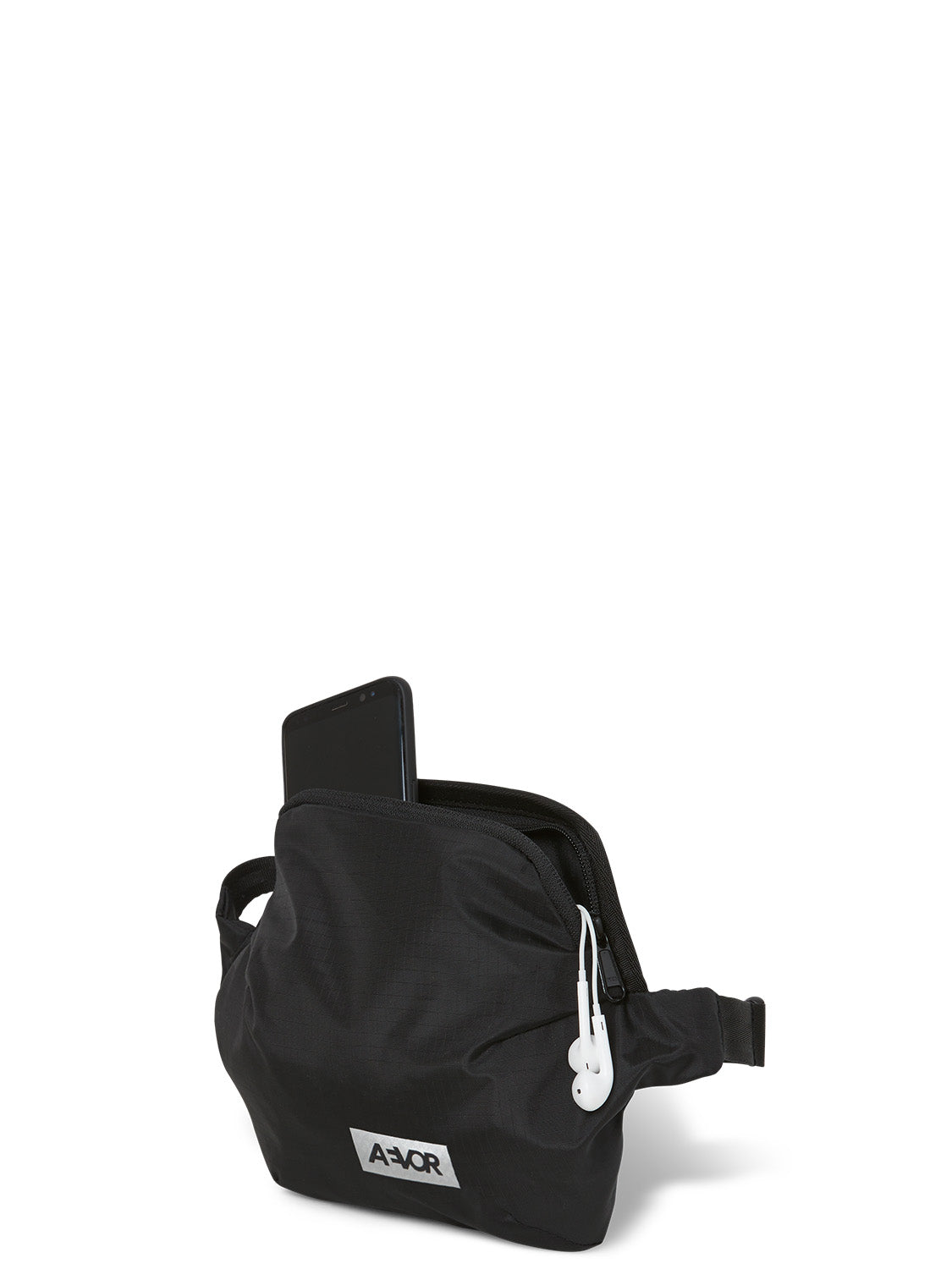 AEVOR-Hip-Bag-Plus-Ripstop-Black-open