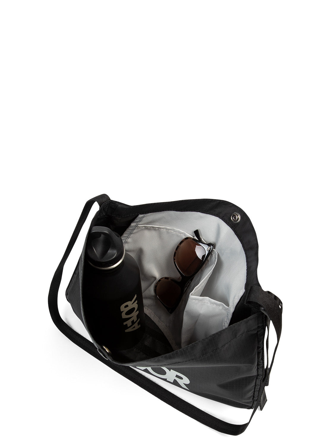 AEVOR-chest-bag-Mussette-Ripstop-Black-open