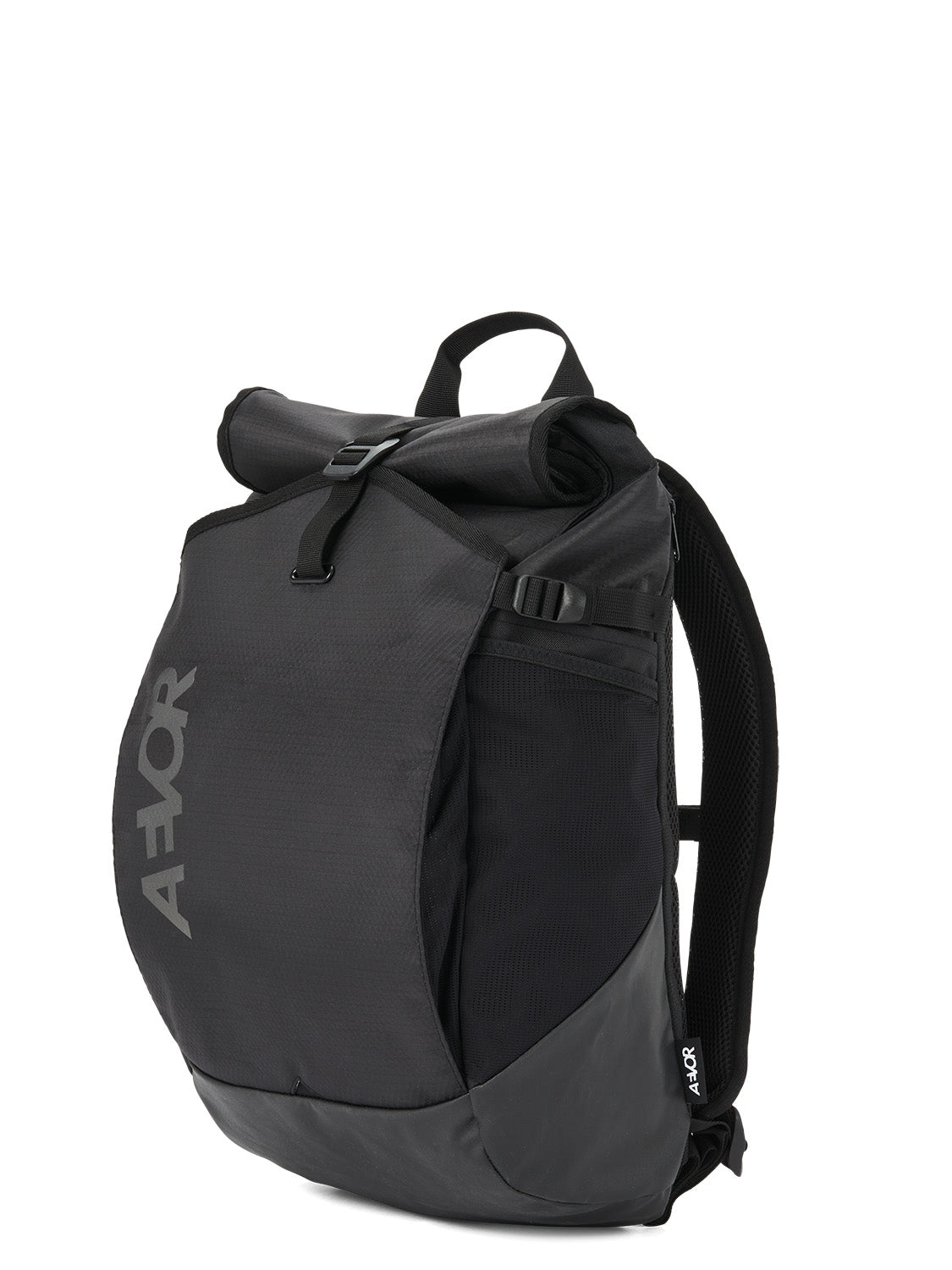 AEVOR-backpack-Rollpack-Proof-Black-side