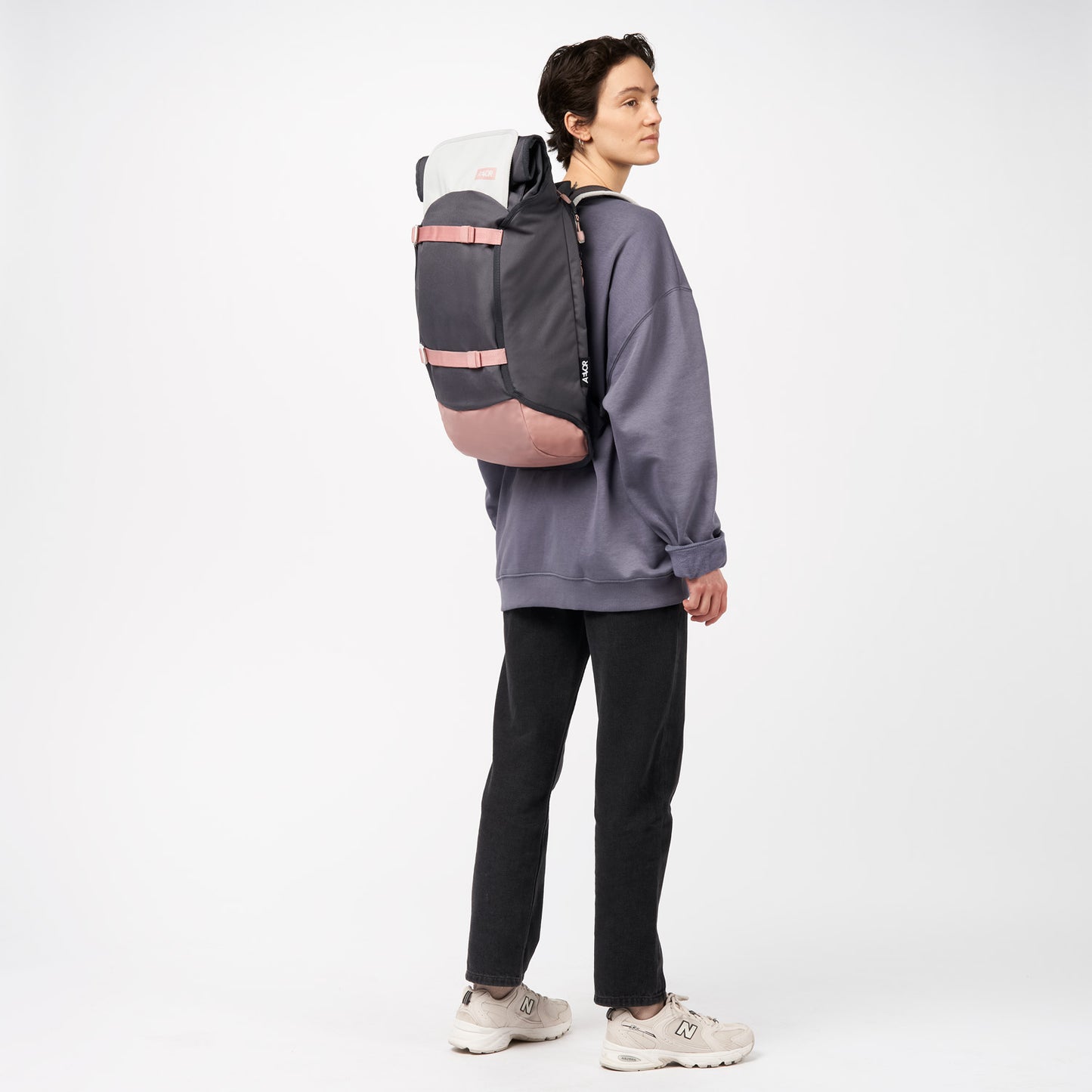 AEVOR-backpack-Trip-Pack-Chilled-Rose-model-side