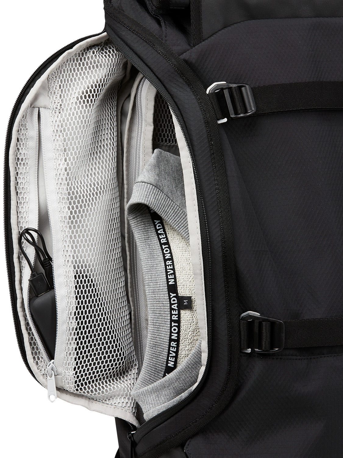 AEVOR-backpack-Travel-Pack-Proof-Black-open