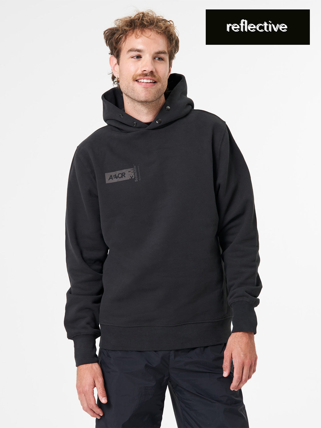 AEVOR-Utility-Hood-Bike-Black-model-front