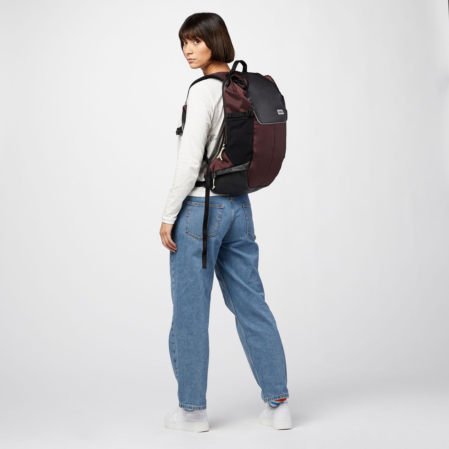 AEVOR-backpack-Bike-Pack-Proof-Maroon-model-side