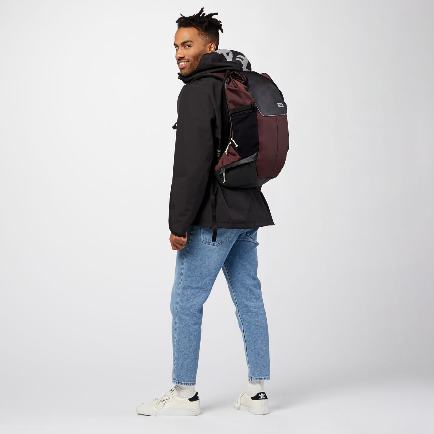 AEVOR-backpack-Bike-Pack-Proof-Maroon-model-side