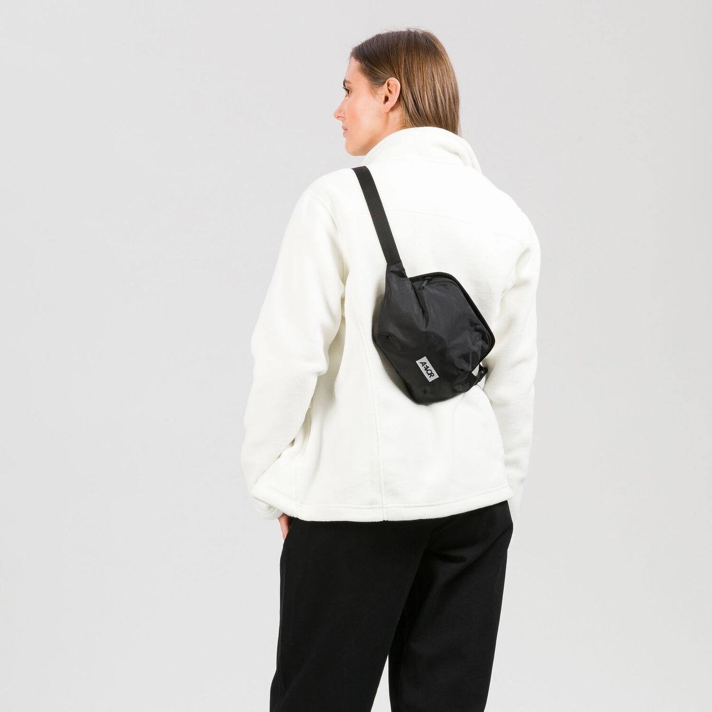 AEVOR-Hip-Bag-Plus-Ripstop-Black-model-front
